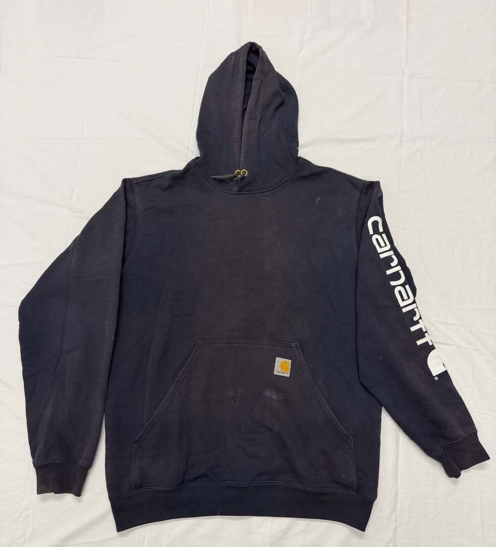 Carhartt Loose Fit Logo Sleeve Hoodie Black Size S